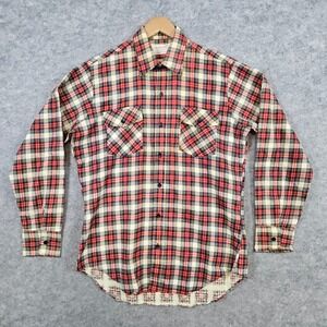 Andhurst Men's Multicolor Plaid Flannel Shirt Size M‎ 100% Cotton Taiwan ROC
